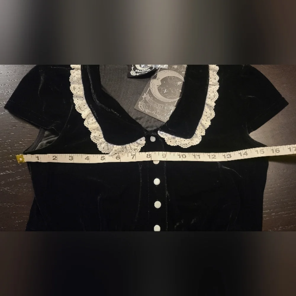 NWT Killstar Every Mourning Dress, Black Velvet, Small - Picture 7 of 10